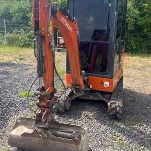 foto pracuje 1.9t minibagr roztah zánovní-pásy Hitachi ZX19 Zaxis rypadlo mini